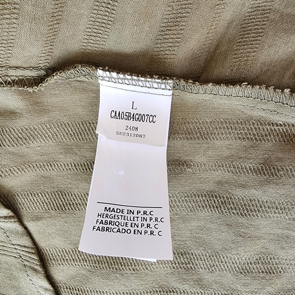 Cupshe Olive Green Midi Dress Size L Flowy V-Neck Boho - Picture 6 of 7